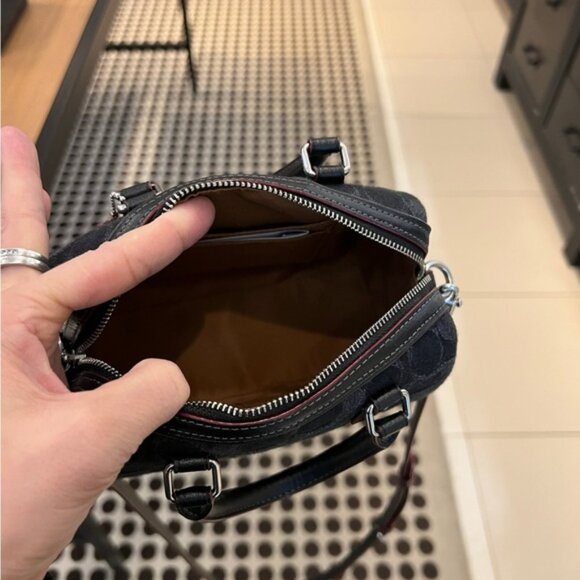 NWT!COACH MINI ROWAN CROSSBODY IN SIGNATURE DENIM(COACH CO963)fast shipping - Picture 4 of 9